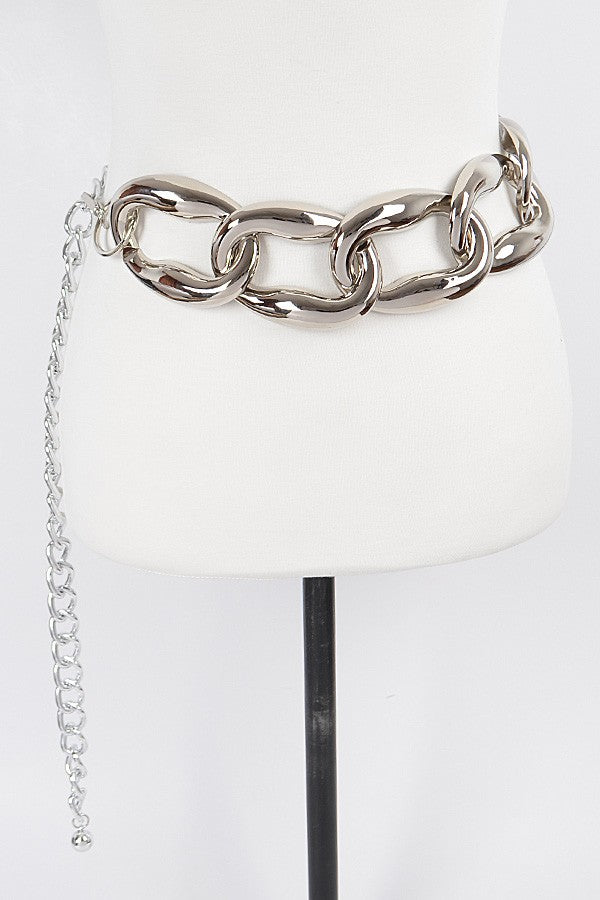 SALE!! BELTS {Chains} Silver Link Chain Belt EXTENDED PLUS SIZE