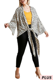 SALE!! 11 OT-H {Express It Out} Umgee ! Off White Print Cardigan PLUS SIZE XL/1X  1X/2X