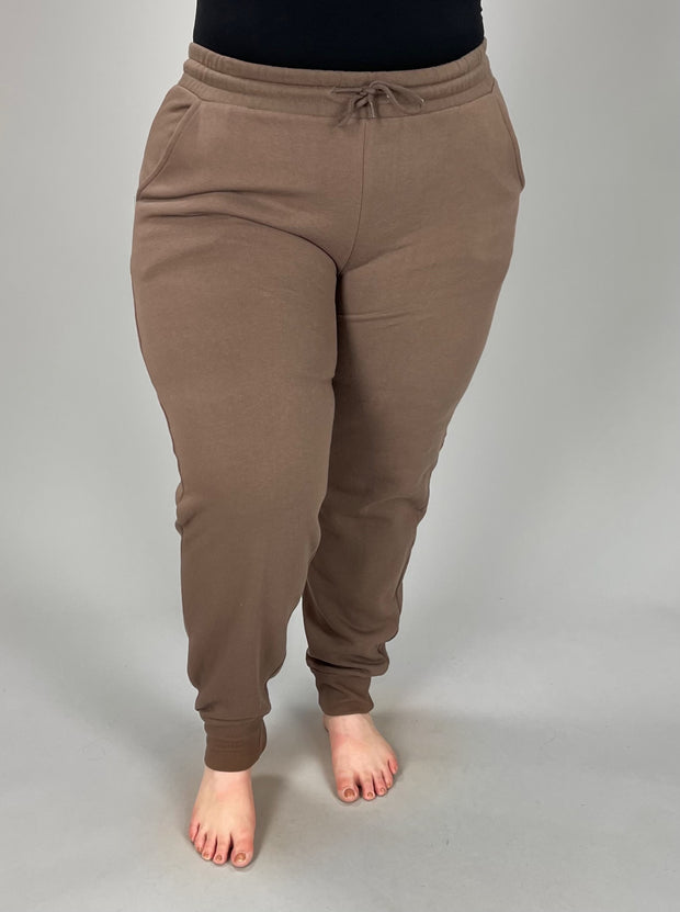 BT-O {Warm & Cozy} Mocha Fleece Lined Drawstring Pants   PLUS SIZE 1X 2X 3X