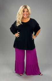 SALE!!  BT-I {Love Me Back} Magenta Tiered Pants PLUS SIZE XL 2X 3X