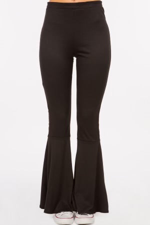 LEG-28 {Southern Inspired} Black Bell Bottom Pants  PLUS SIZE 2X 3X