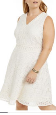 SALE!! LD-D M-109 {Charter Club} Cream Lace Dress Retail $109.50 PLUS SIZE 2X  4X