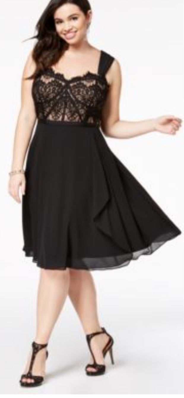 SALE!! LD-A  M-109 {City Chic} Black Lace Dress Retail $149.00 PLUS SIZE 22W