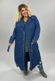 SALE!! 25 OT-D {Distressed But Sweet} Distressed Denim Coat PLUS SIZE 1X/2X  2X/3X