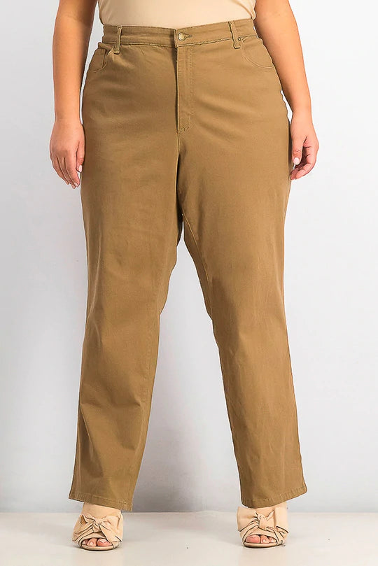 SALE!! BT-O  M-109  {Charter Club} Brown Straight Leg Pants Retail $59.00 PLUS SIZE 18W