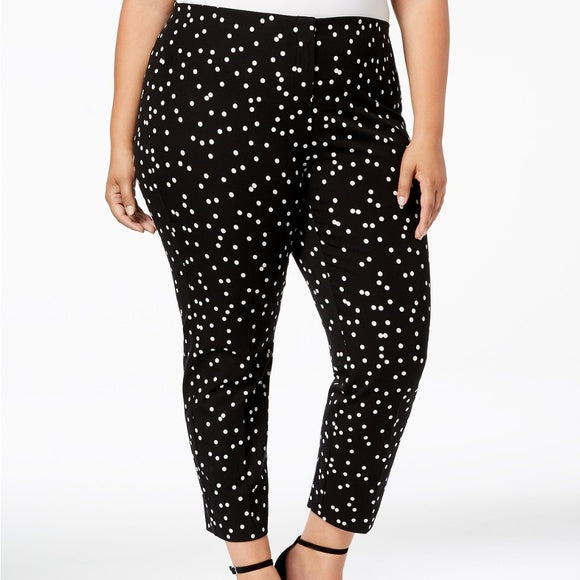 SALE!! BT-A  M-109  {Alfani} Black Polka Dot Pants Retail $84.50 PLUS SIZE 14W