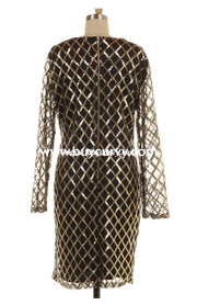 Pls-Z {Million Dollar Baby} Gold Sequined With Lining Runs Small!!! Sale!! Pls