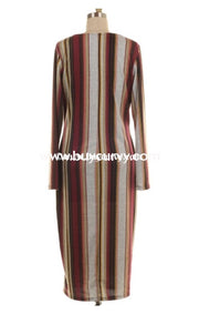 Pls-Z {Mumbo Jumbo} Vertical Striped Bodycon Dress Pls