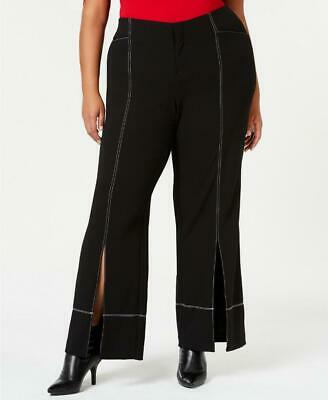 SALE!! BT-B   M-109  {INC} Black Slit-Front Pants Retail $89.50 PLUS SIZE 16W 18W