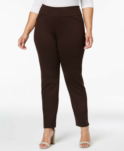 SALE!! BT-G  M-109  {Charter Club} Brown Ponte-Knit Pants Retail $69.50 PLUS SIZE 24W