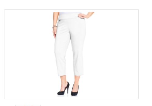 SALE!! BT-G  M-109  {Alfani} White Cropped Pants PLUS SIZE 16W Retail $69.50