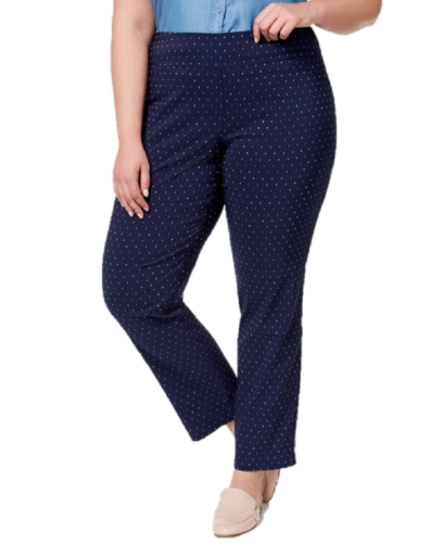 SALE!! BT-K   M-109  {Charter Club} Navy Printed Pants Retail $79.50 PLUS SIZE 18W