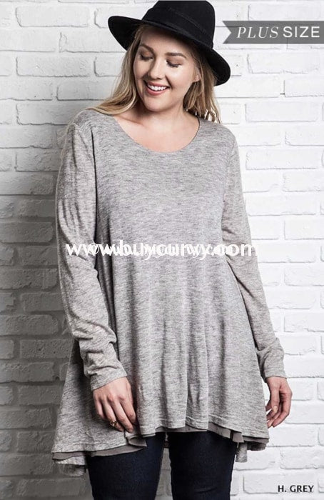 Sls-Q Umgee Gray Oversized Layered Knit Sale!! Sls