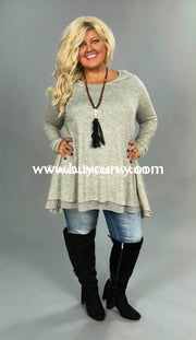 Sls-Q Umgee Gray Oversized Layered Knit Sale!! Sls