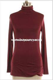 Sls-Y {Helen Of Troy} Burgundy Turtleneck Long Sleeved Sale!! Sls