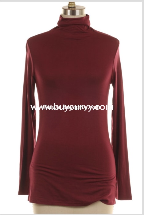 Sls-Y {Helen Of Troy} Burgundy Turtleneck Long Sleeved Sale!! Sls