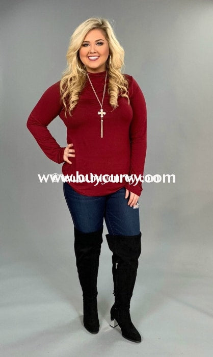 Sls-Y {Helen Of Troy} Burgundy Turtleneck Long Sleeved Sale!! Sls